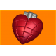 407 - Сердце граната, форма для мыла
