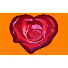 396 - Сердце роза, форма для мыла